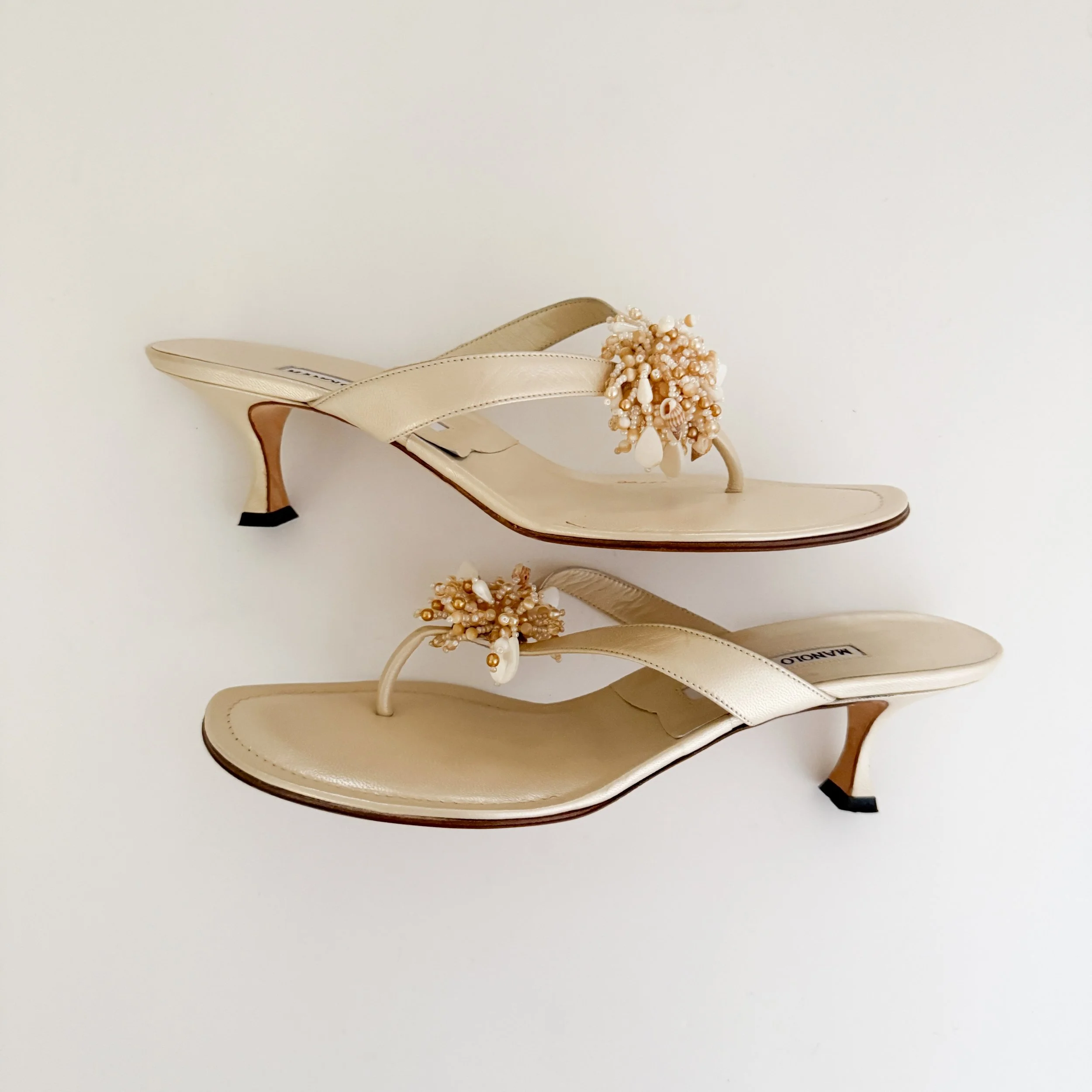 RARE Christian Dior Vintage Coveted Sleek Beige Leather & Silk